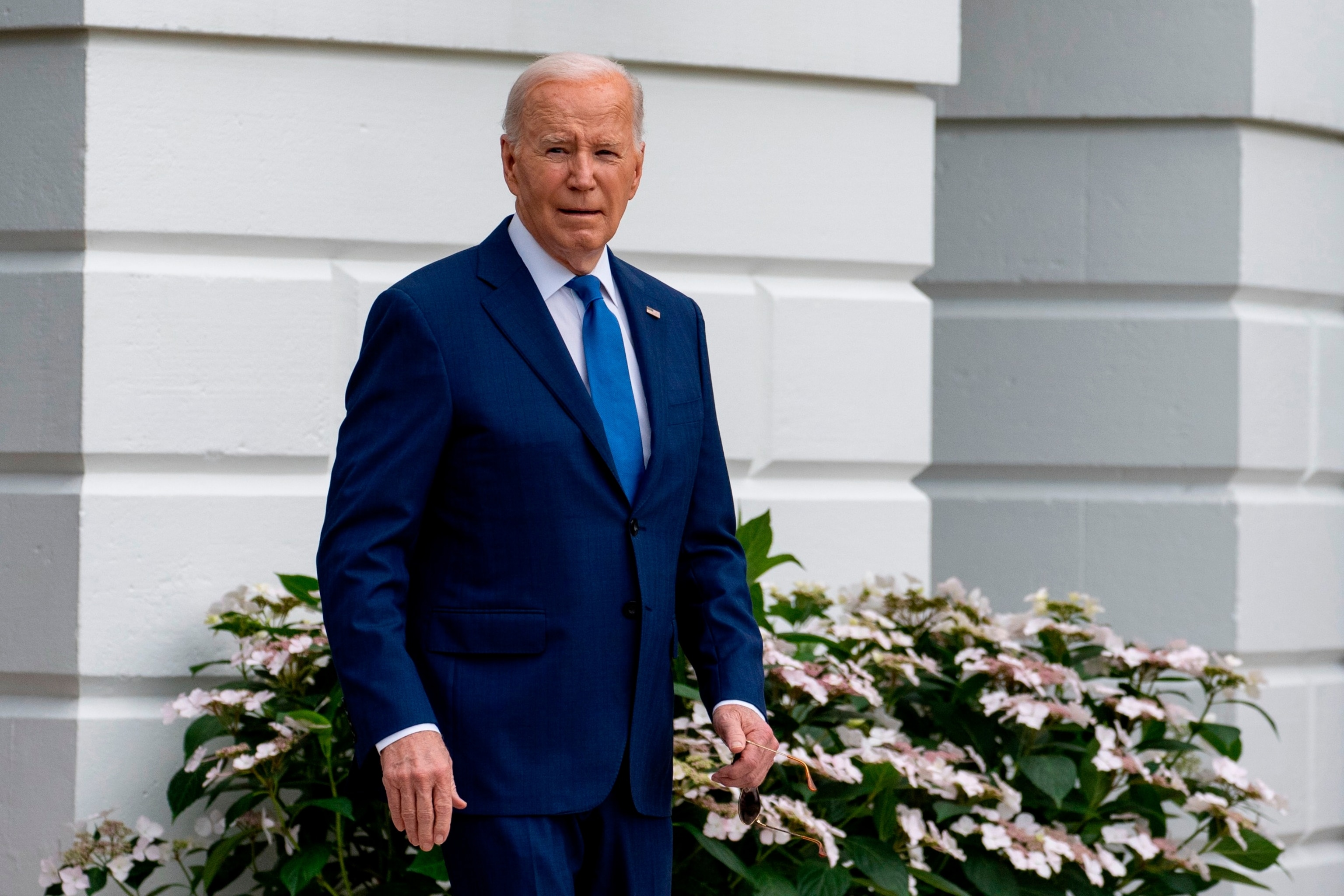 PHOTO: President Joe Biden walks to Marine One for departure from the South Lawn of the White House, Washington, DC, May 8, 2024.