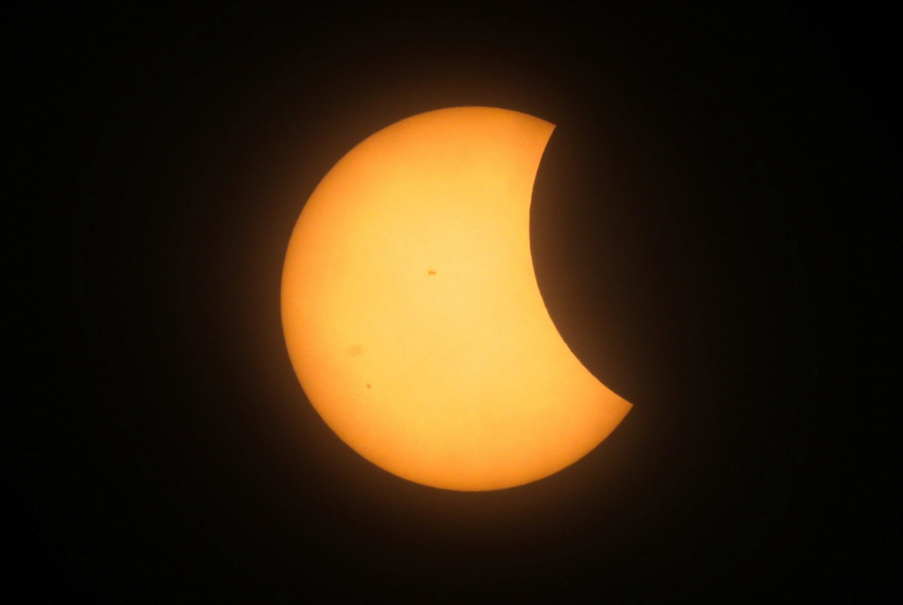 PHOTO: A partial solar eclipse is seen from Mazatlan, Mexico, April 8, 2024.