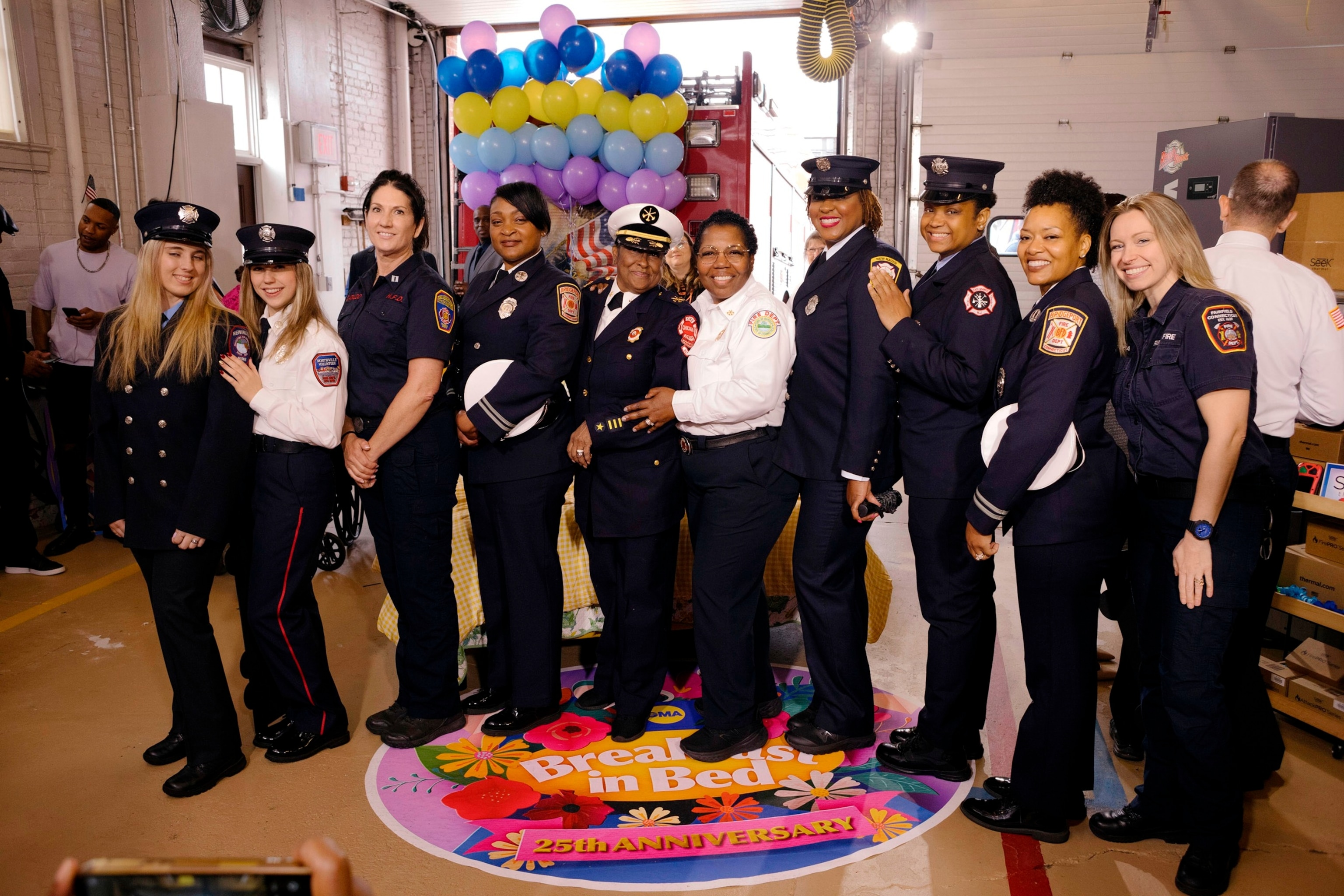 PHOTO: “Good Morning America” surprises mom of four and Hamden Fire Department Assistant Fire Chief Shelly Carter for the 25th anniversary of “Breakfast in Bed."