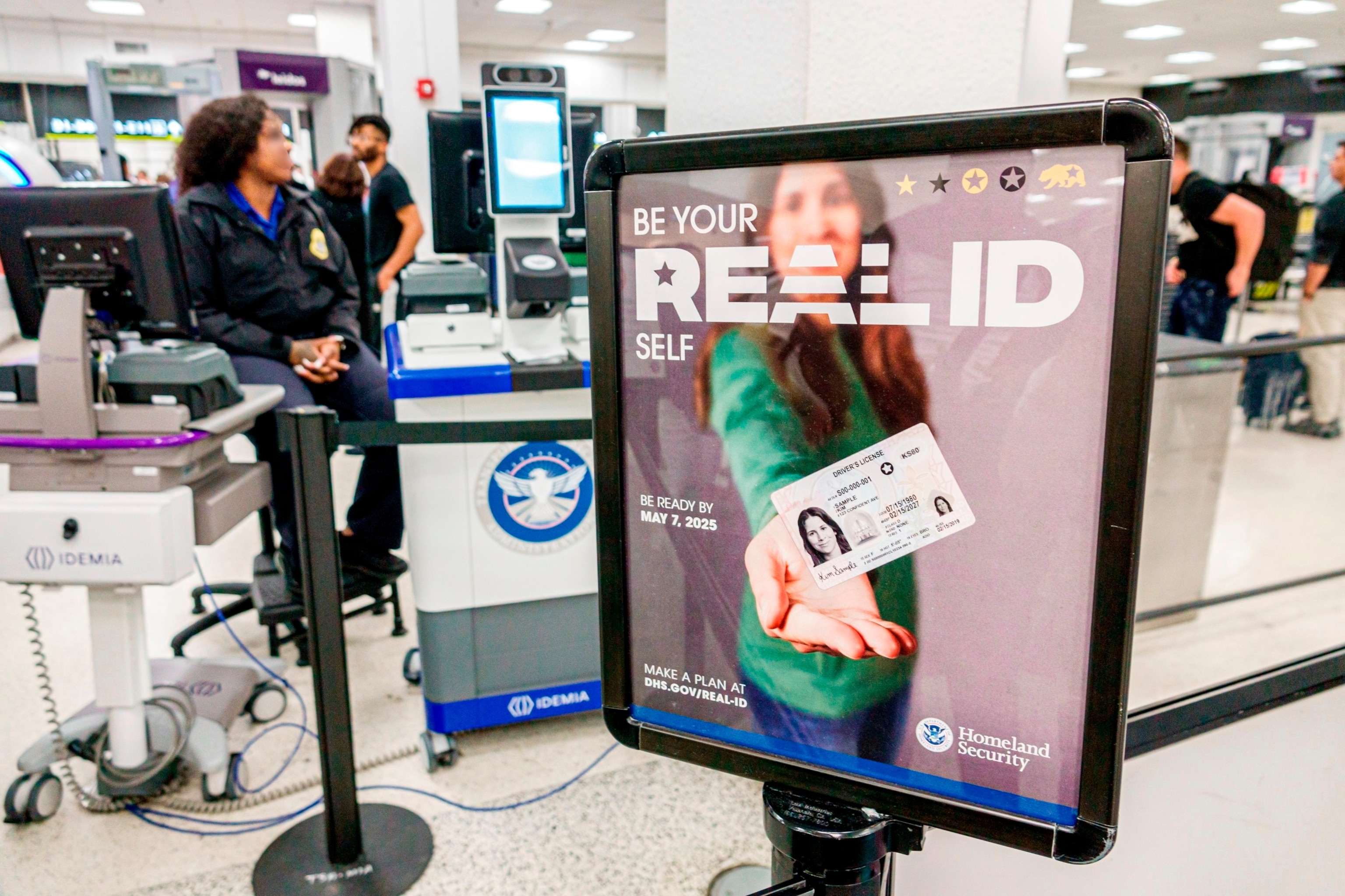 PHOTO:Miami, Florida, Miami International Airport, Homeland Security REAL ID message